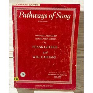 Pathways Of Song Volume Four Low Voice By Frank LaForge & Will Earhart Revised